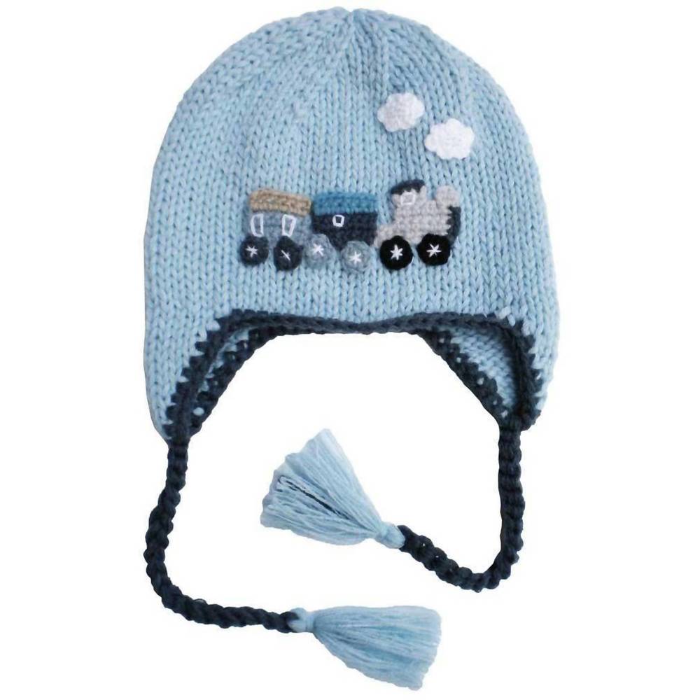 NEW HUGGALUGS baby boys choo choo hat in blue